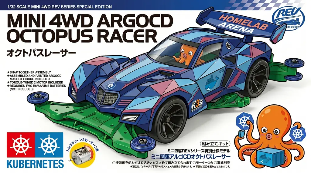 The Octopus Racer is hitting the track at the Homelab Arena!